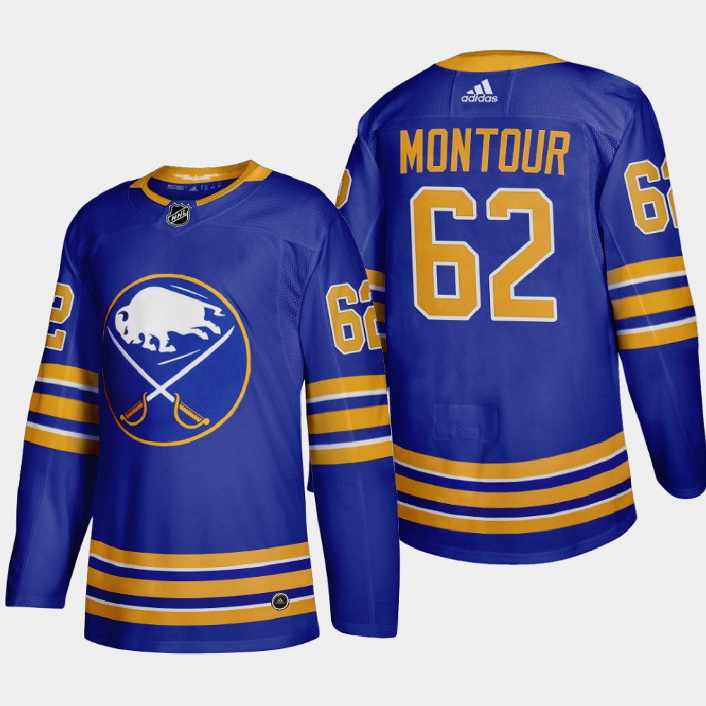 Buffalo Sabres 62 Brandon Montour Men Adidas 2020 Home Authentic Player Stitched NHL Jersey Royal Blue